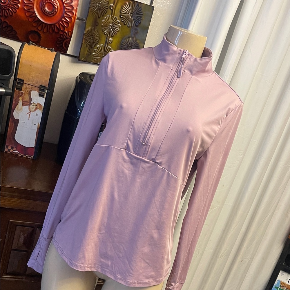 Women's Long-Sleeve Quarter-Zip Pullover - Pink